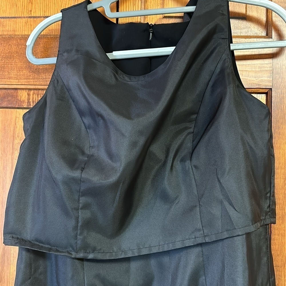 LaBelle Fashions Black LBD Sleeveless Shift Black Lined Size 12 - Picture 4 of 5